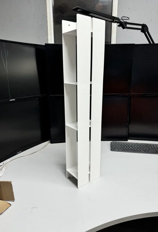 Полка для ванной навесная белая метеллическая 75 x 15 x 10 см, для шампуней и косметики с крючками для полотенец