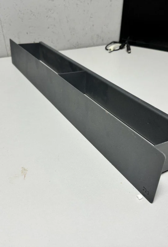 Полка для кухни настенная серая металлическая 66 x 8 x 10 см, для специй