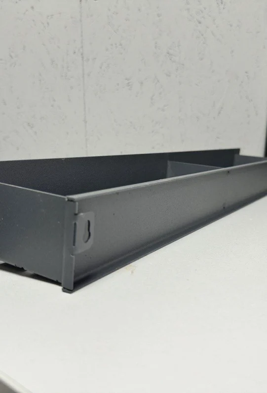 Полка для кухни настенная серая металлическая 66 x 8 x 10 см, для специй