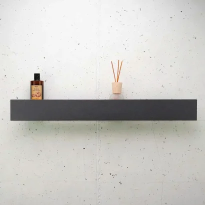 Полка для кухни настенная серая металлическая 66 x 8 x 10 см, для специй
